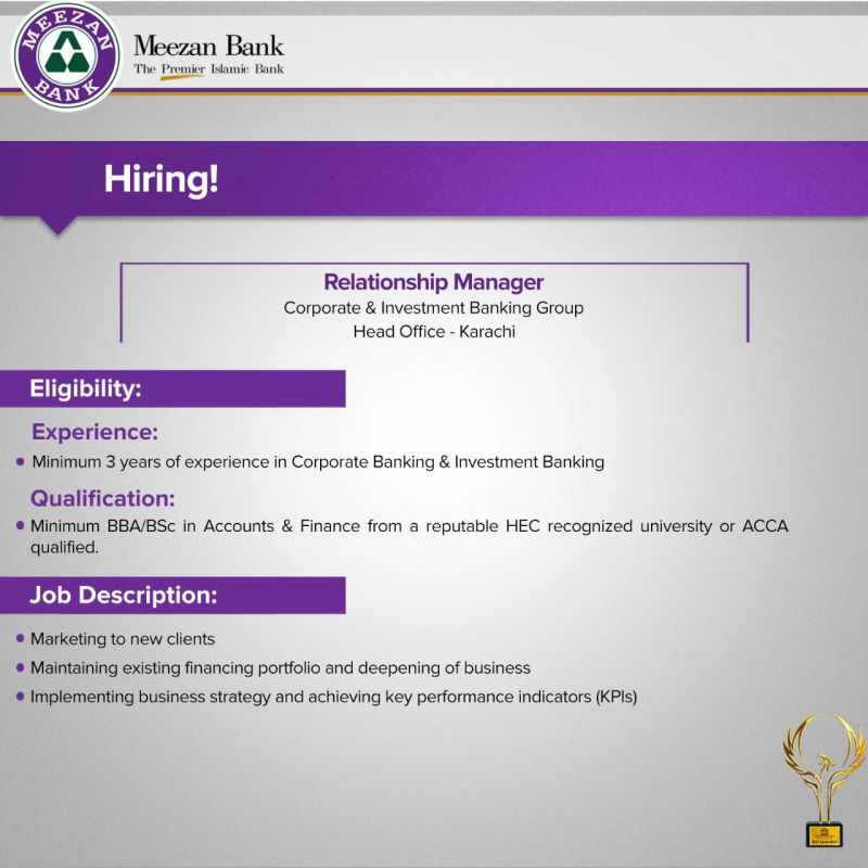 Meezan Bank Limited Jobs Relationship Manager 1