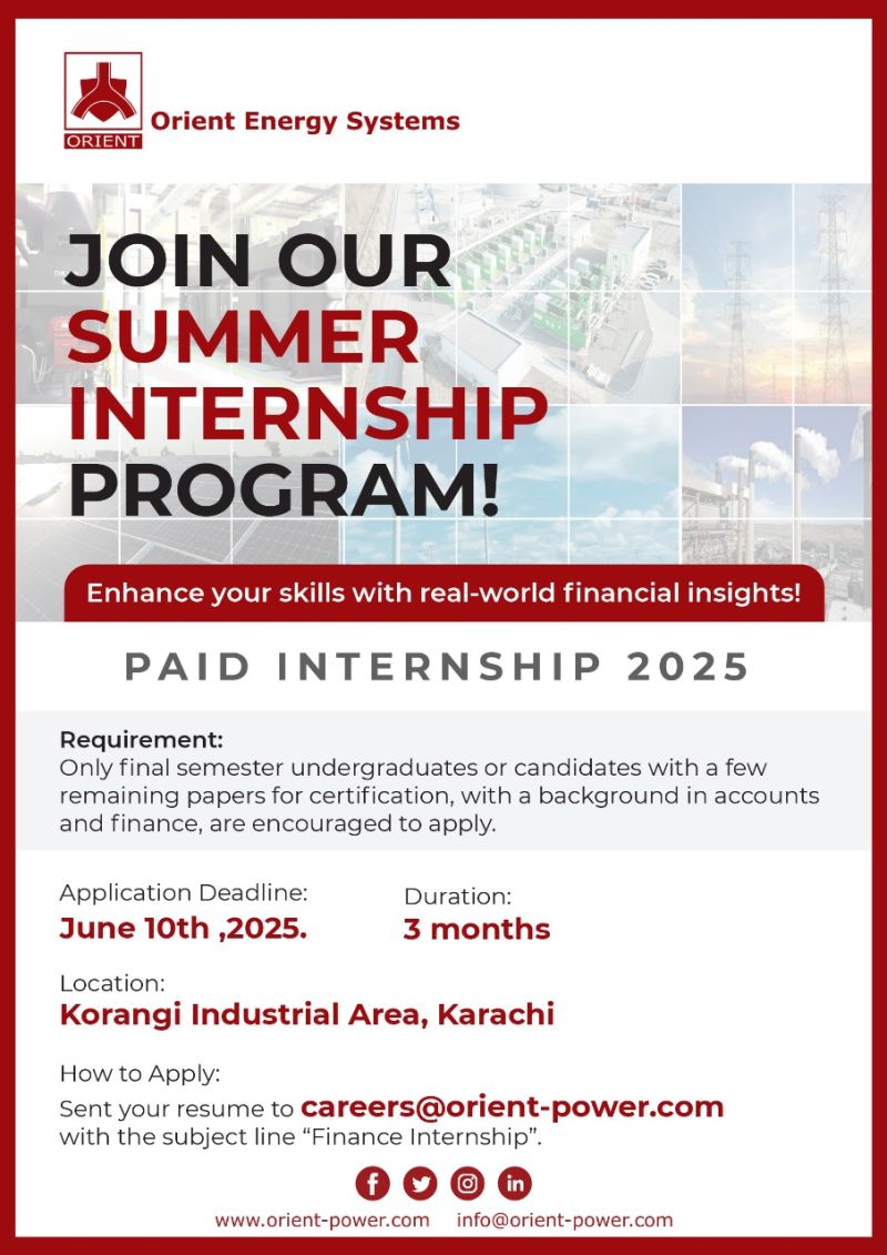 Orient Energy Systems Summer Internship Program 2025 1