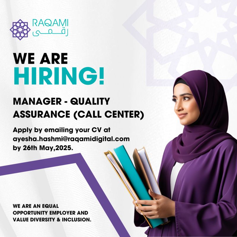Raqami Islamic Digital Bank Jobs Manager Quality Assurance 1