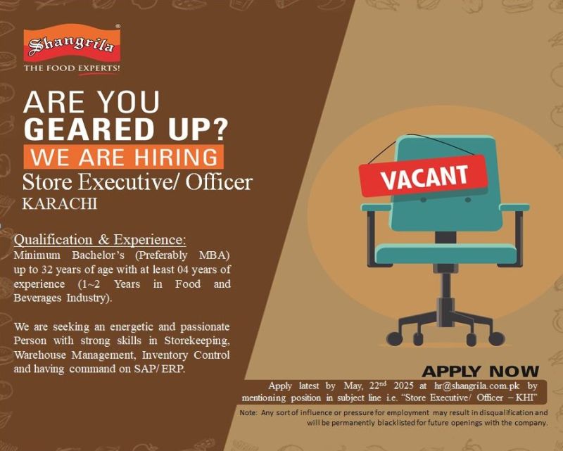 Shangrila Foods Private Limited Jobs Store Executive/ Officer 1