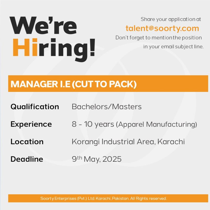 Soorty Enterprises Jobs Manager IE 1