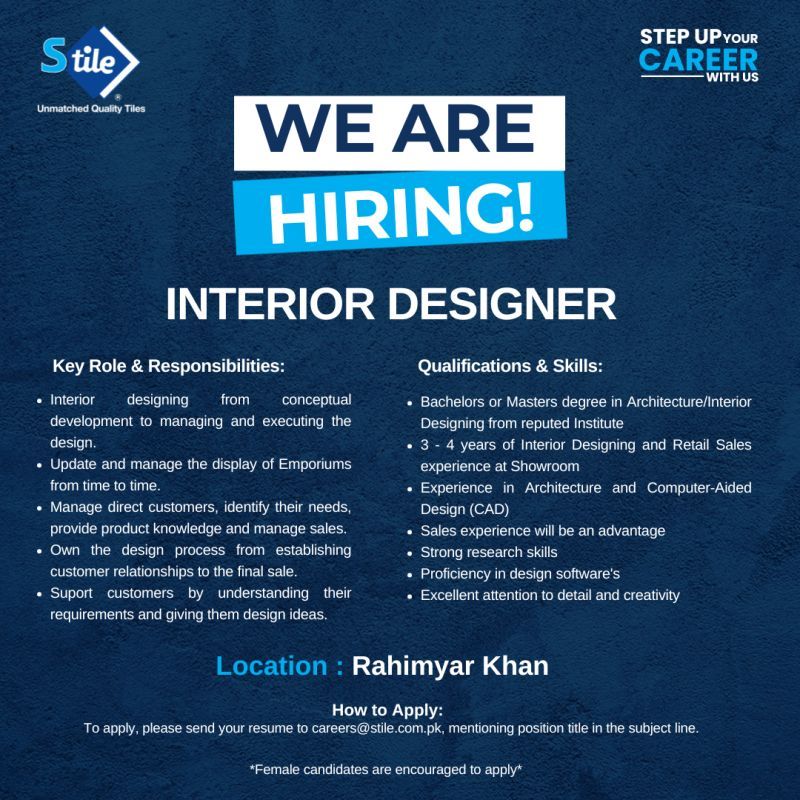 Stile Pakistan Jobs Interior Designer 1