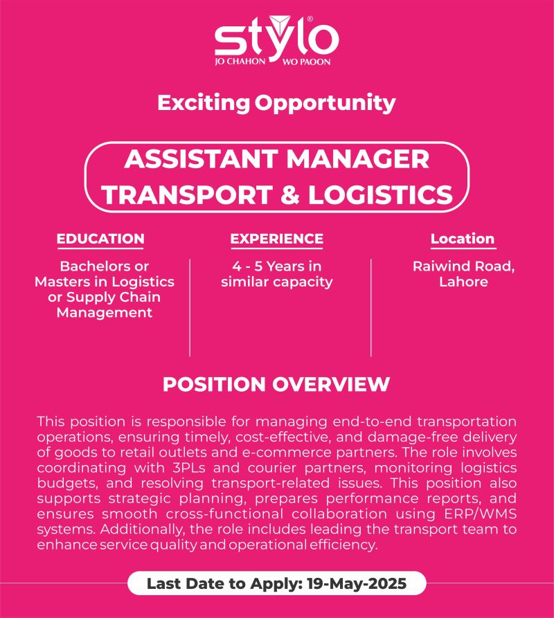 Stylo Pvt Ltd Jobs May 2025 1