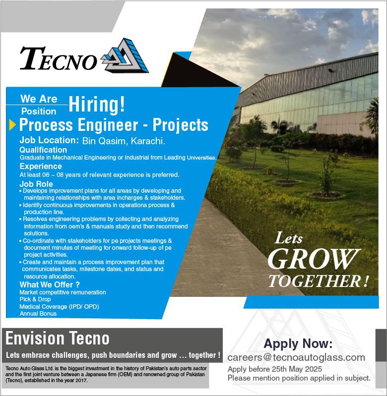 Techno Auto Glass Pvt Ltd Jobs Process Engineer Projects 1