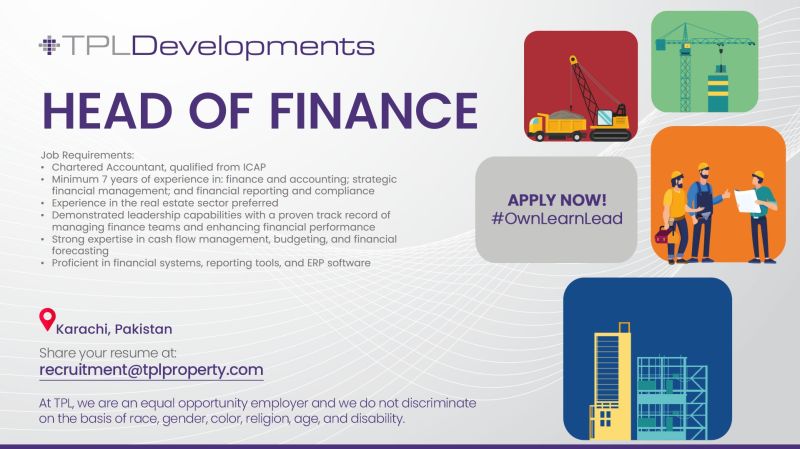 TPL Developments Jobs Head of Finance 1