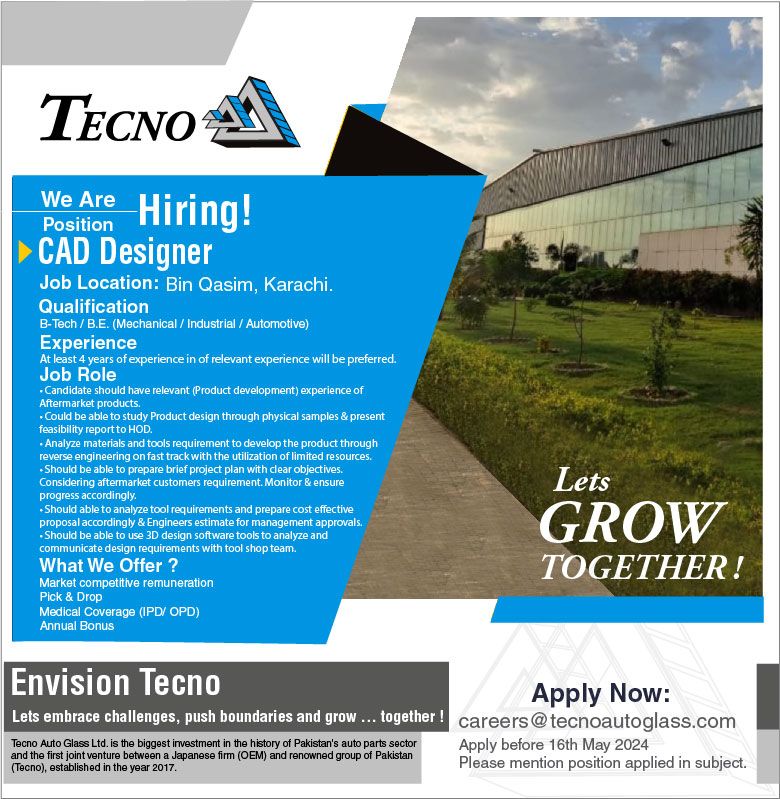 Techno Auto Glass Jobs CAD Designer 1