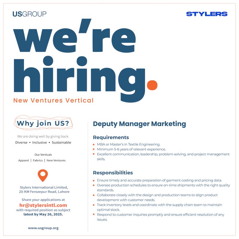 US Group Jobs Deputy Manager Marketing 1