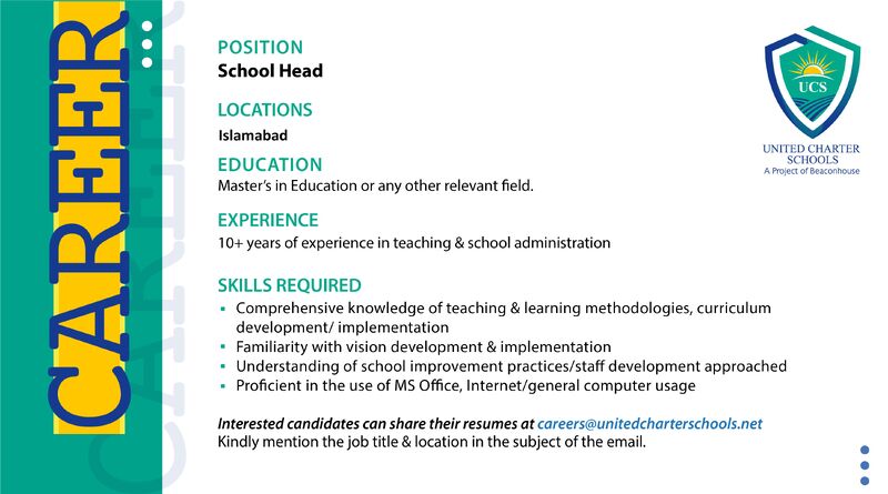 The United Charter Schools Jobs School Head 1