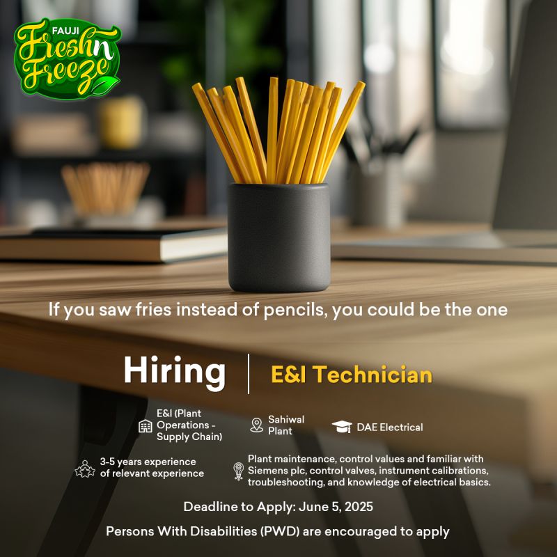 Fauji Fresh n Freeze Ltd Jobs E&I Technician 1