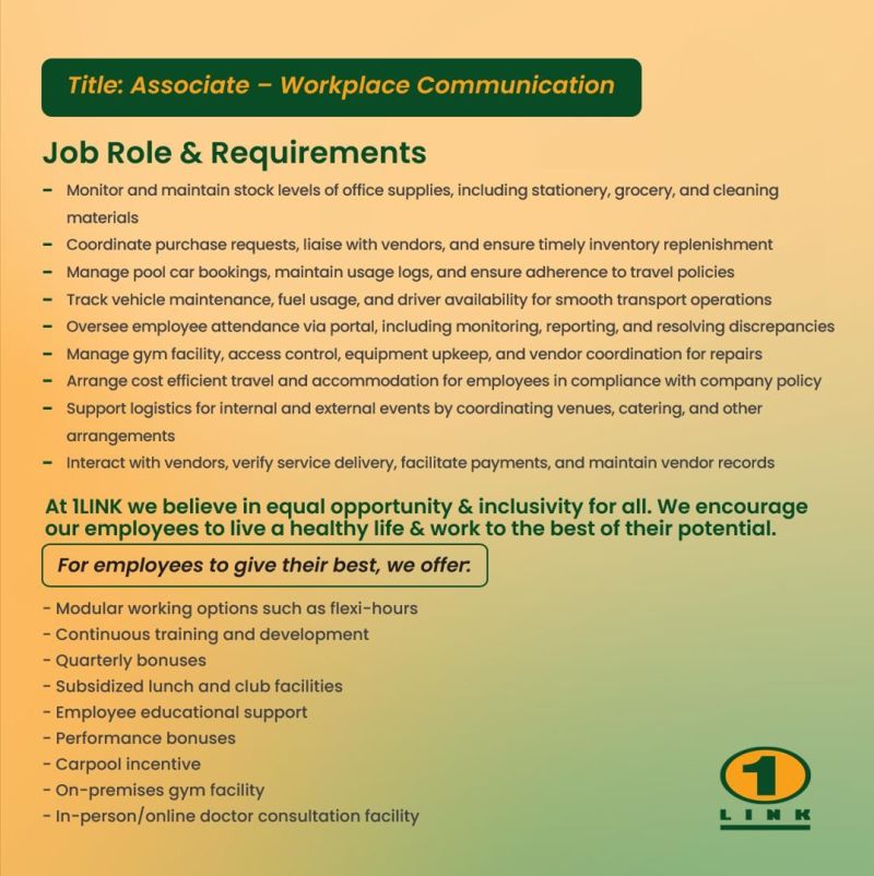 1Link Pvt Ltd Jobs June 2025 2