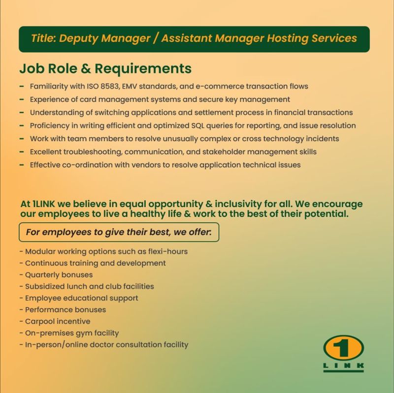 1Link Pvt Ltd Jobs June 2025 4