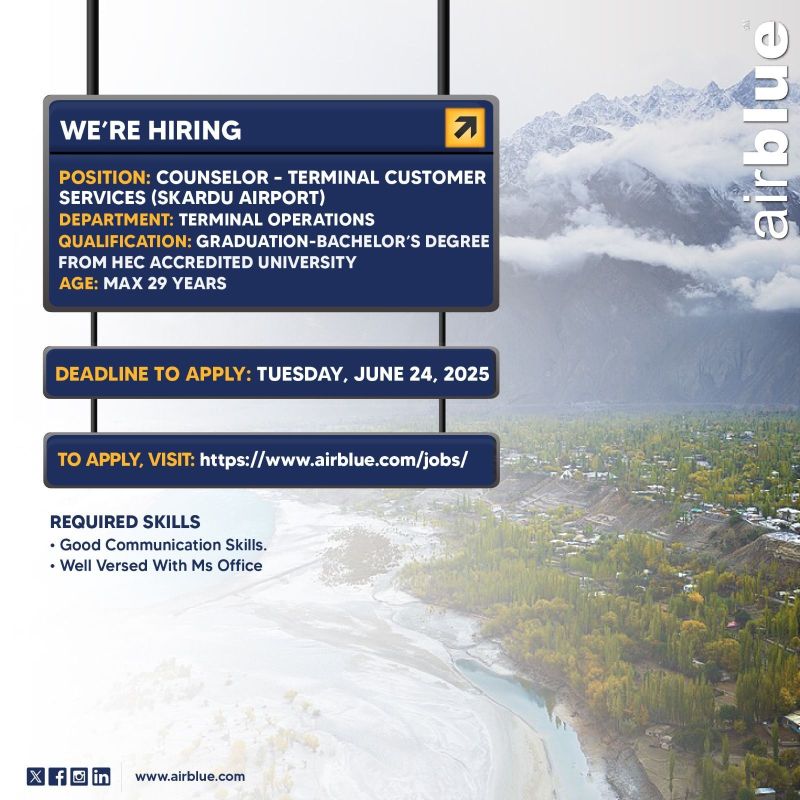 Airblue Pakistan Jobs June 2025 2