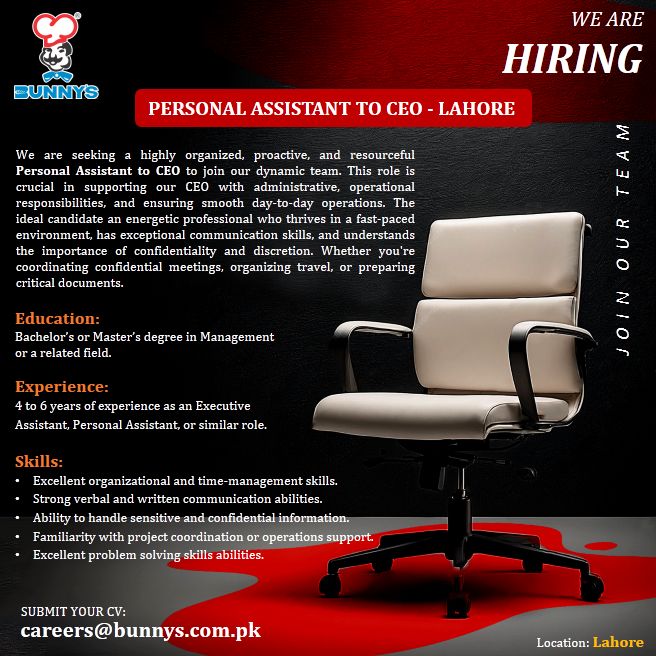 Bunny's Limited Jobs Personal Assistant to CEO 1