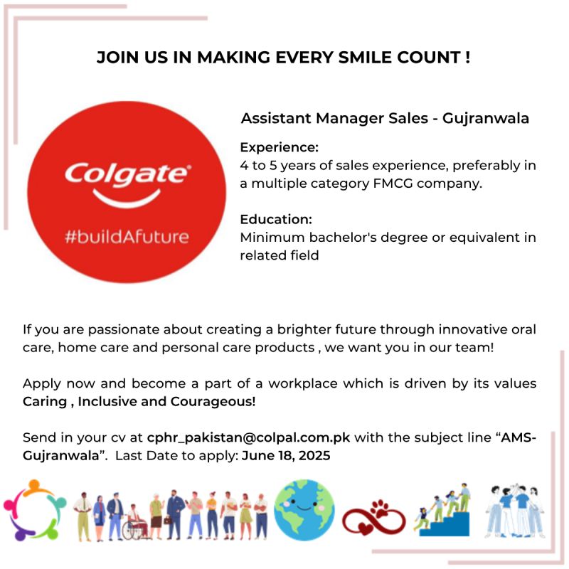 Colgate Pamolive Pakistan Jobs Assistant Manager Sales 1