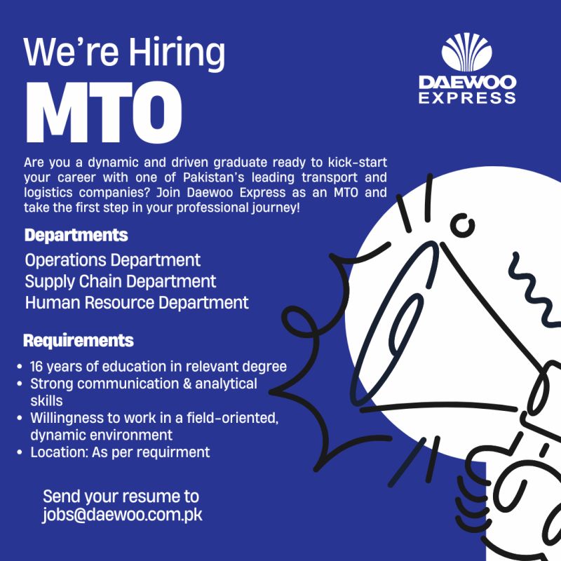 Daewoo Express Jobs MTO 1
