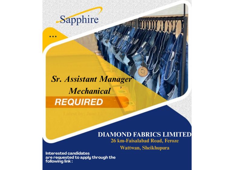 Sapphire Diamond Fabrics Limited Jobs Senior Assistant Manager | Mechanical 1