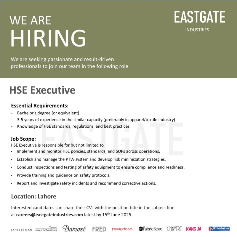 East Gate Industries Jobs HSE Executive 1
