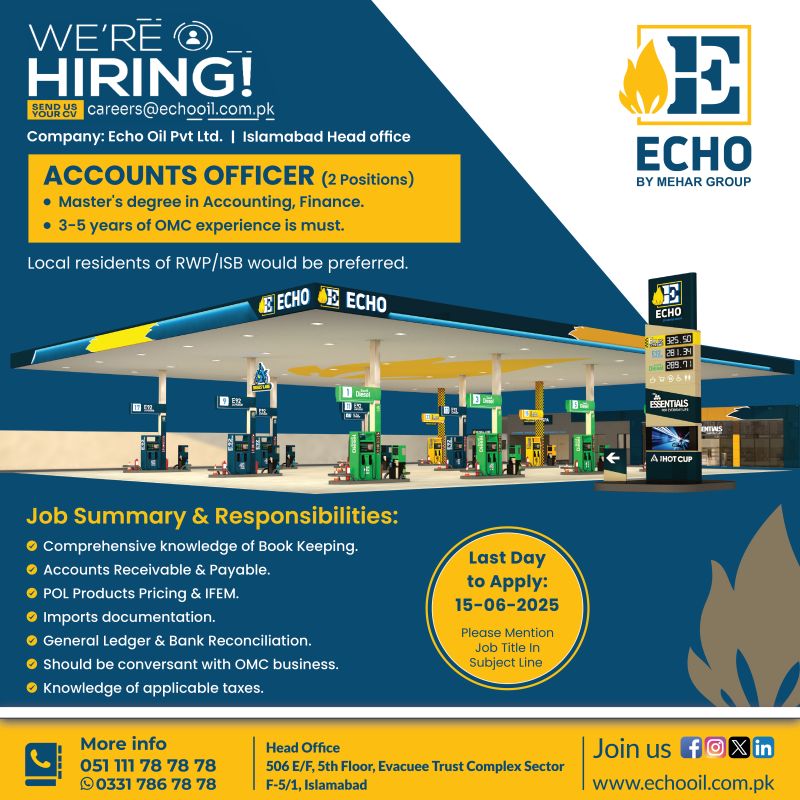 Echo Oil Pvt Ltd Jobs Accounts Officer 1