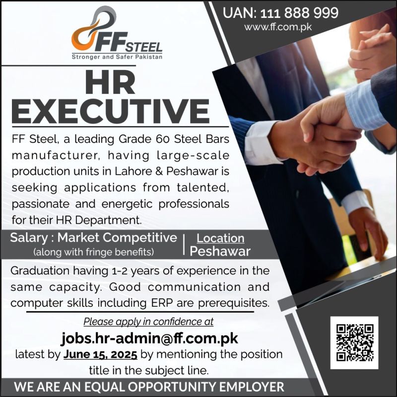 FF Steel Jobs HR Executive 1