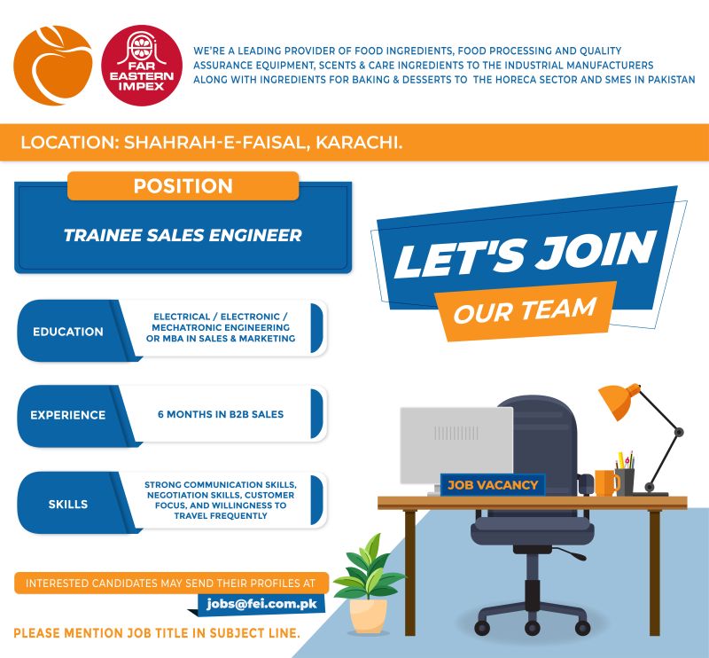 Far Eastern Impex Pvt Ltd Jobs Trainee Sales Engineer 1