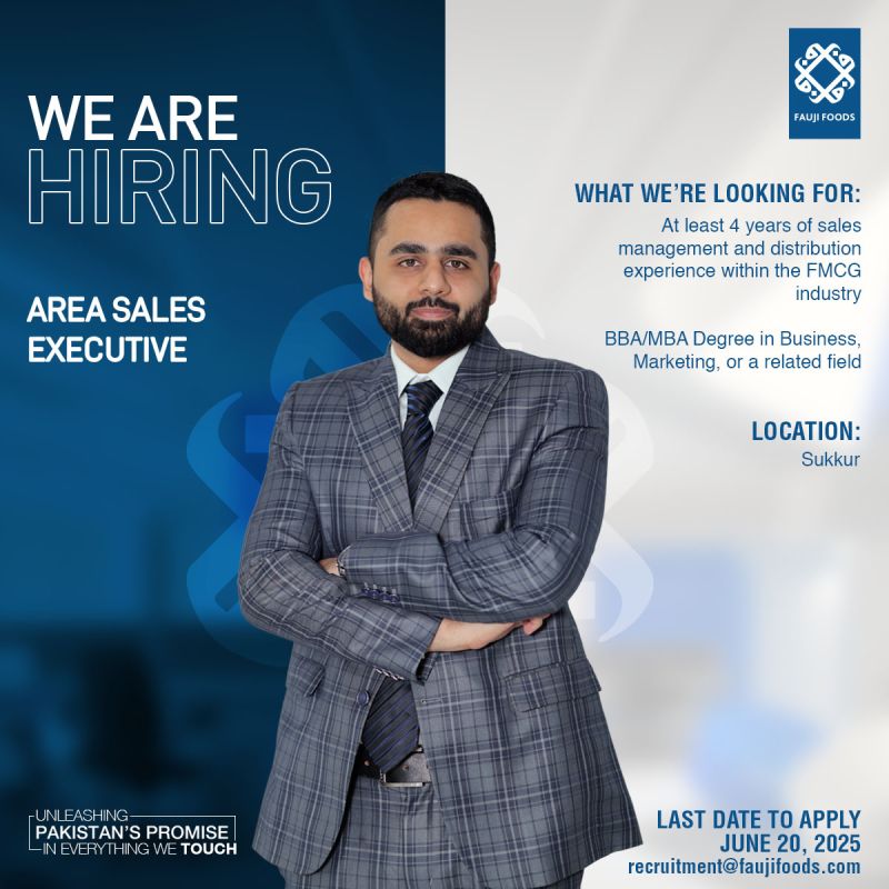 Fauji Foods Limited Jobs Area Sales Executive 1