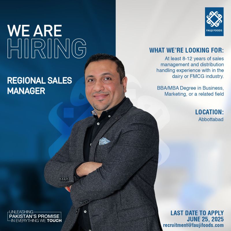 Fauji Foods Limited Jobs Regional Sales Manager 1