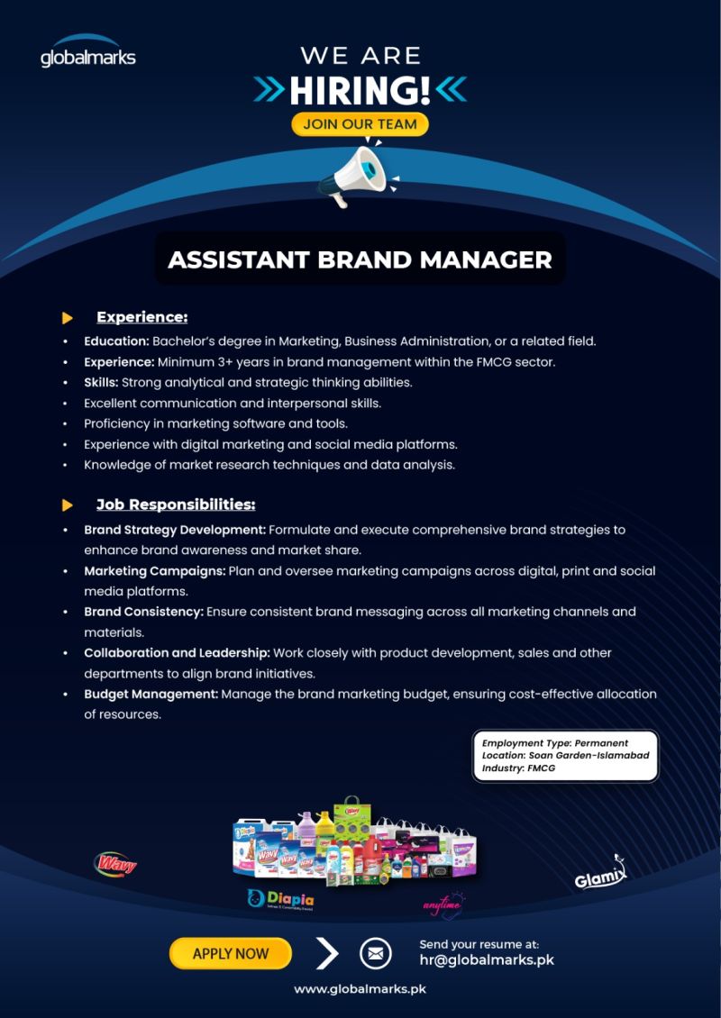 Global Marks Pvt Ltd Jobs Assistant Brand Manager 1