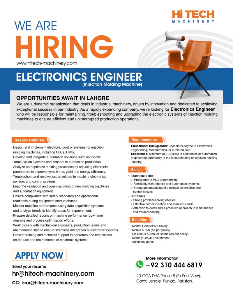 HiTech Machinery Jobs Electronics Engineer 1