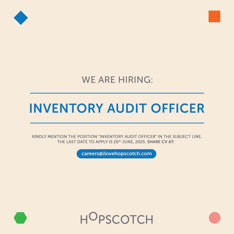 Hopscotch Pakistan Jobs Inventory Audit Officer 1