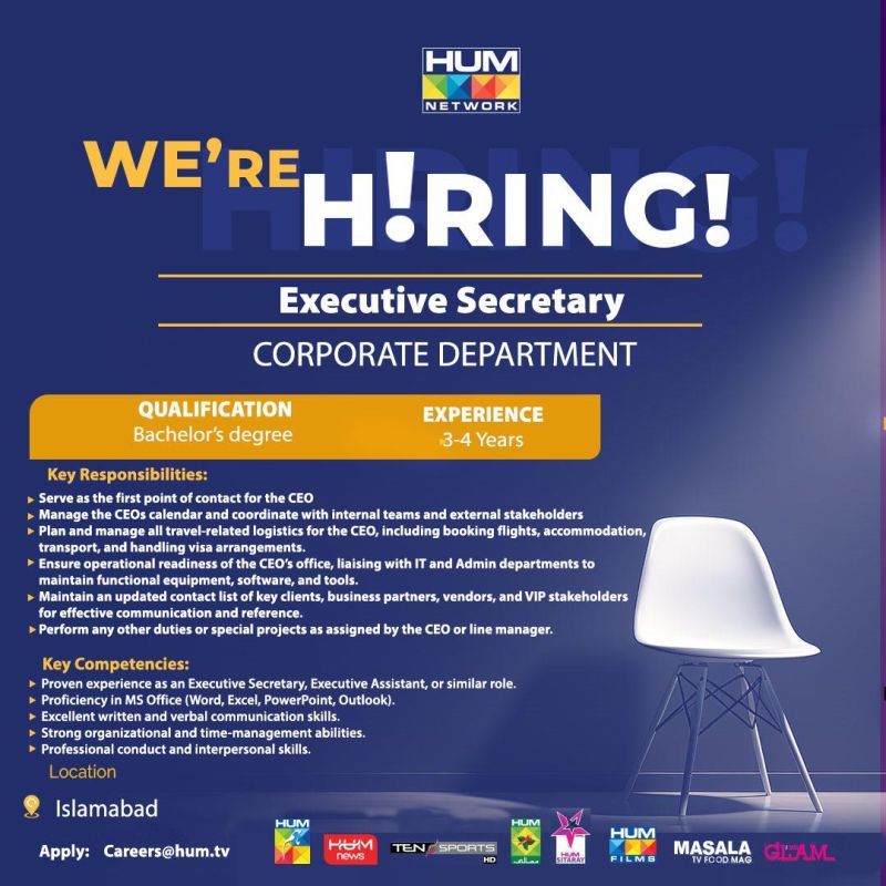 HUM Tv Network Jobs June 2025 2