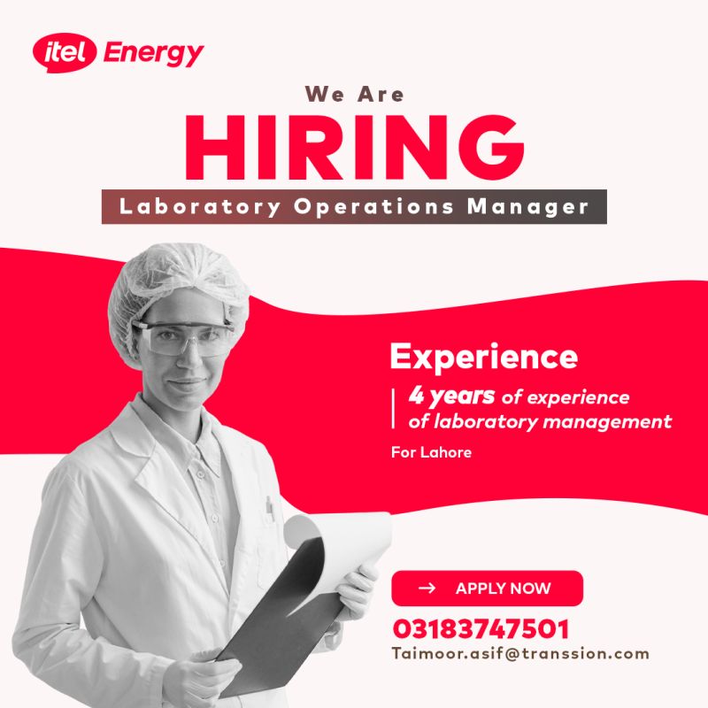 Itel Energy Jobs Laboratory Operations Manager 1