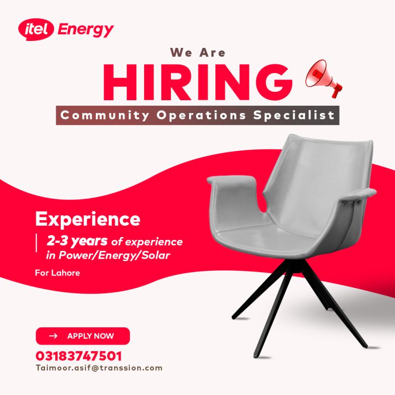 Itel Energy Jobs Community Operations Specialist 1