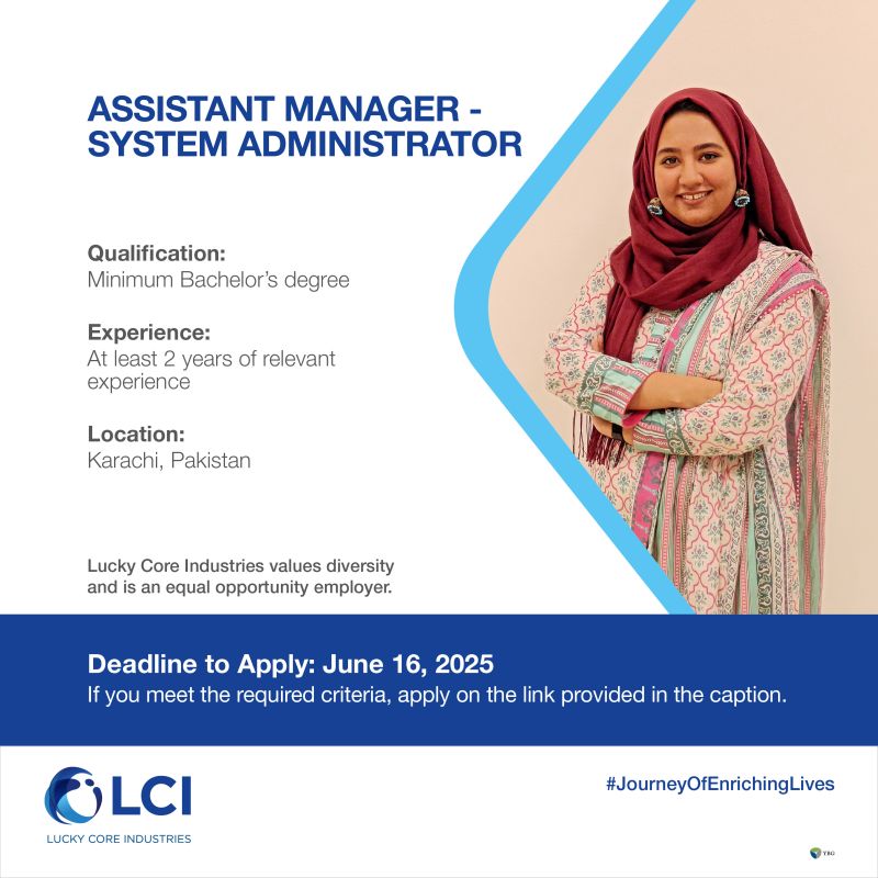 Lucky Core Industries Limited LCI Jobs Assistant Manager System Administrator 1