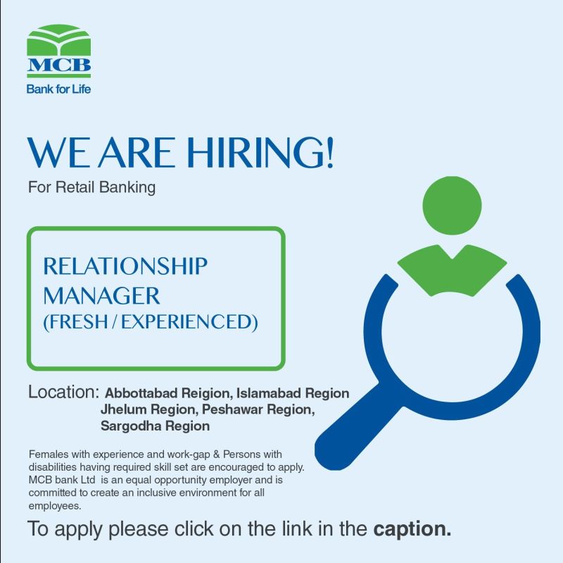 MCB Bank Limited Jobs Relationship Manager 1