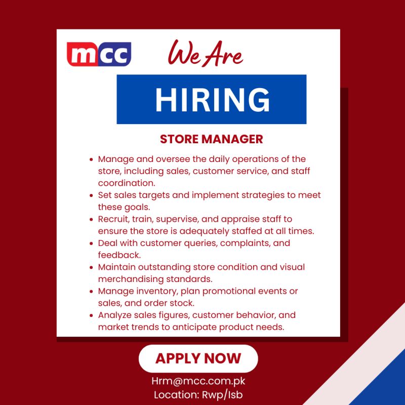 Madina Cash & Carry Jobs Store Manager 1