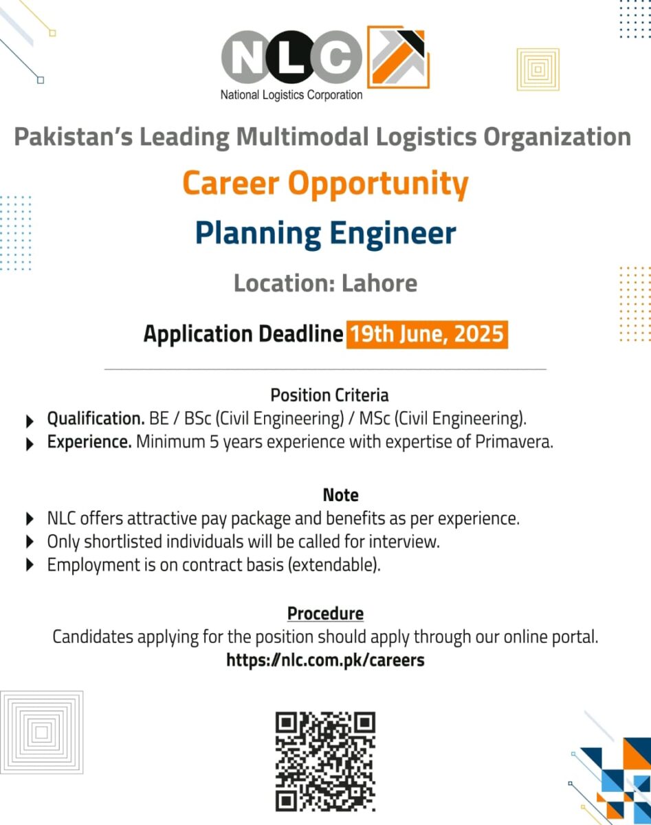 National Logistics Corporation NLC Jobs Planning Engineer 1