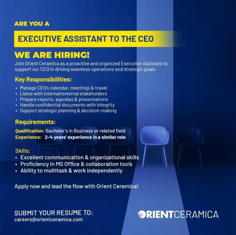 Orient Ceramics Jobs Executive Assistant 1
