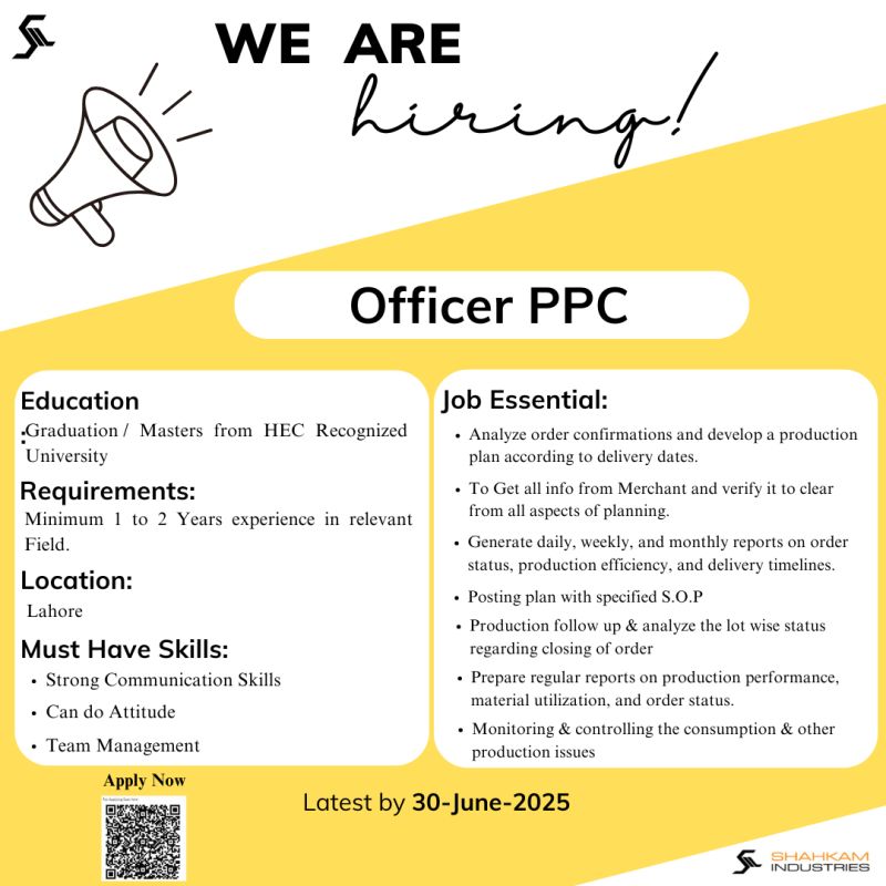 Shahkam Industries Jobs June 2025 1