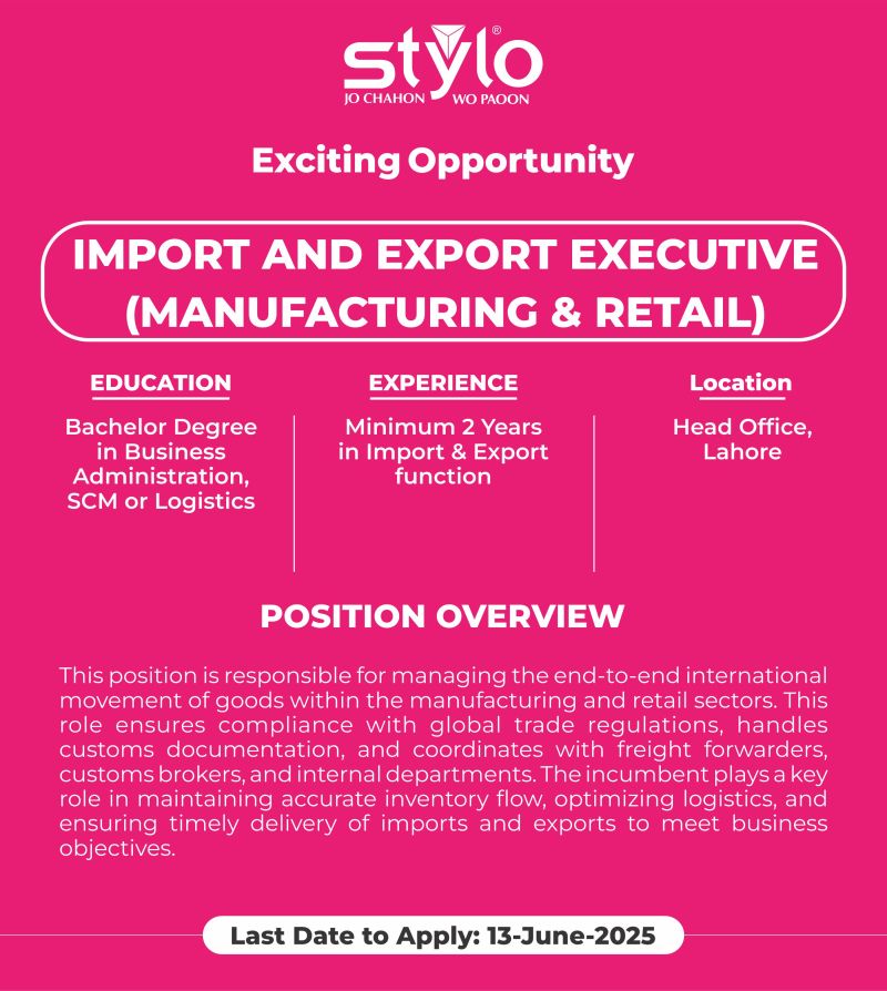 Stylo Pvt Ltd Jobs June 2025 3
