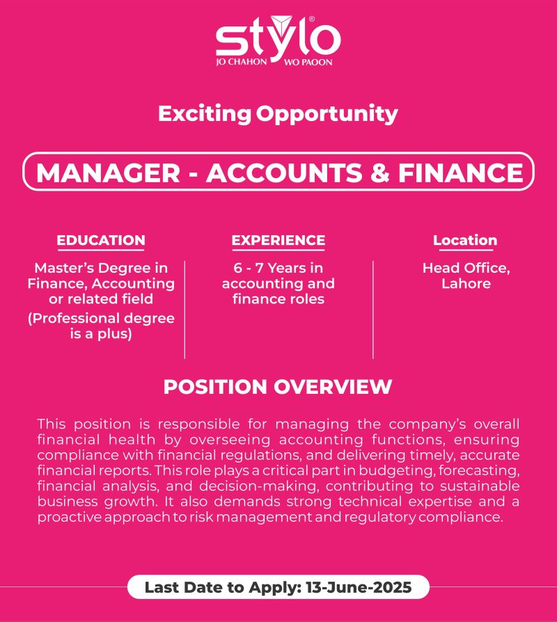 Stylo Pvt Ltd Jobs June 2025 1