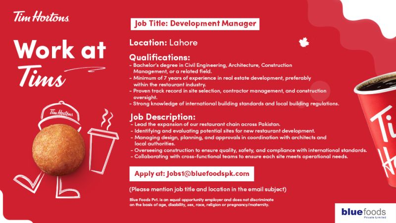 Him Hortons Jobs Development Manager 1
