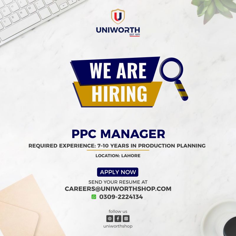Uniworth Jobs Manager PPC 1