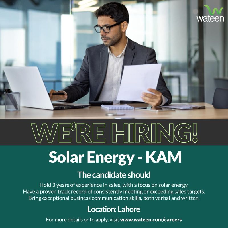 Wateen Telecom Limited Jobs Solar Energy Key Account Manager 1