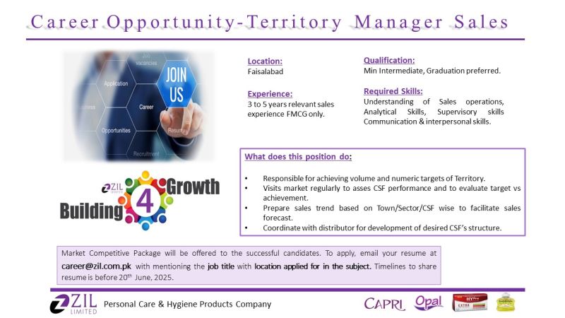 ZIL Limited Jobs Territory Manager 1