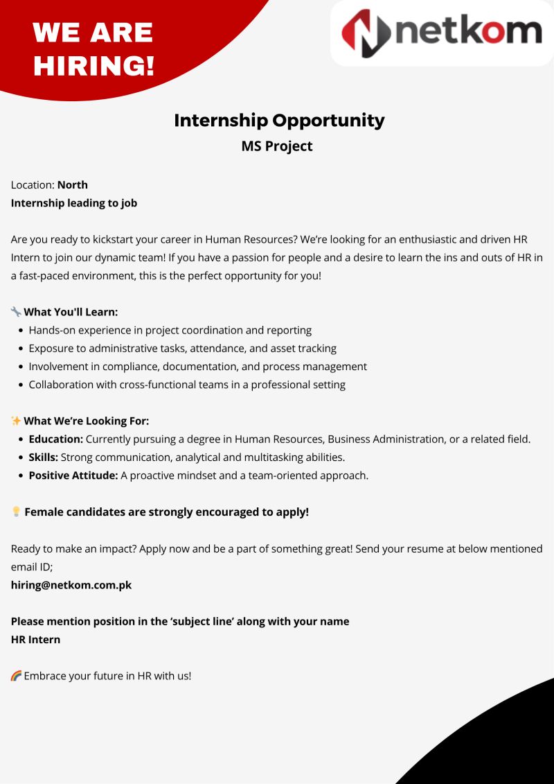 Netkom Technologies (Pvt) Ltd HR Internship July 2025 1
