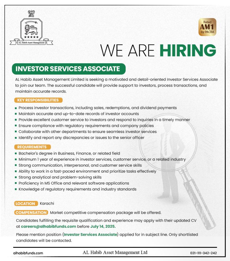 AL Habib Asset Management Jobs July 2025 2