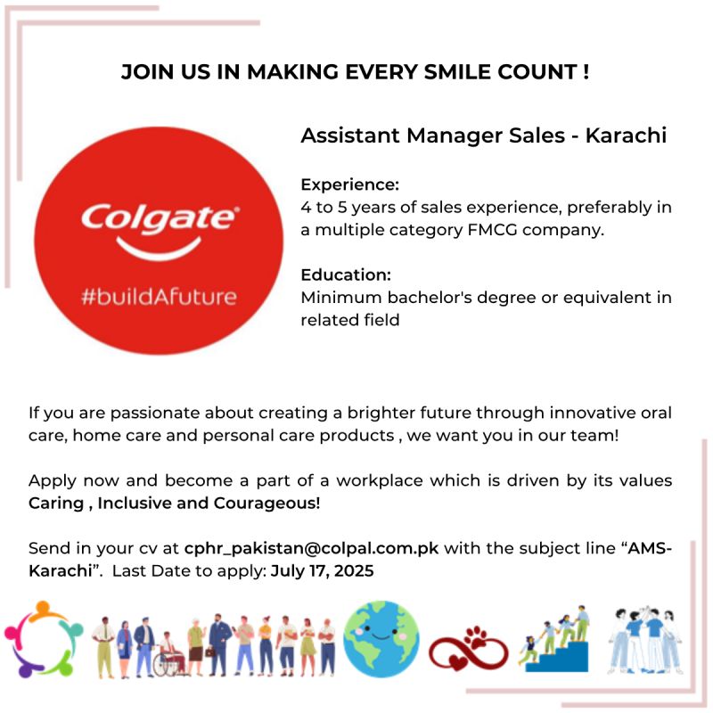 Colgate Pamolive Pakistan Jobs Assistant Manager Sales 1