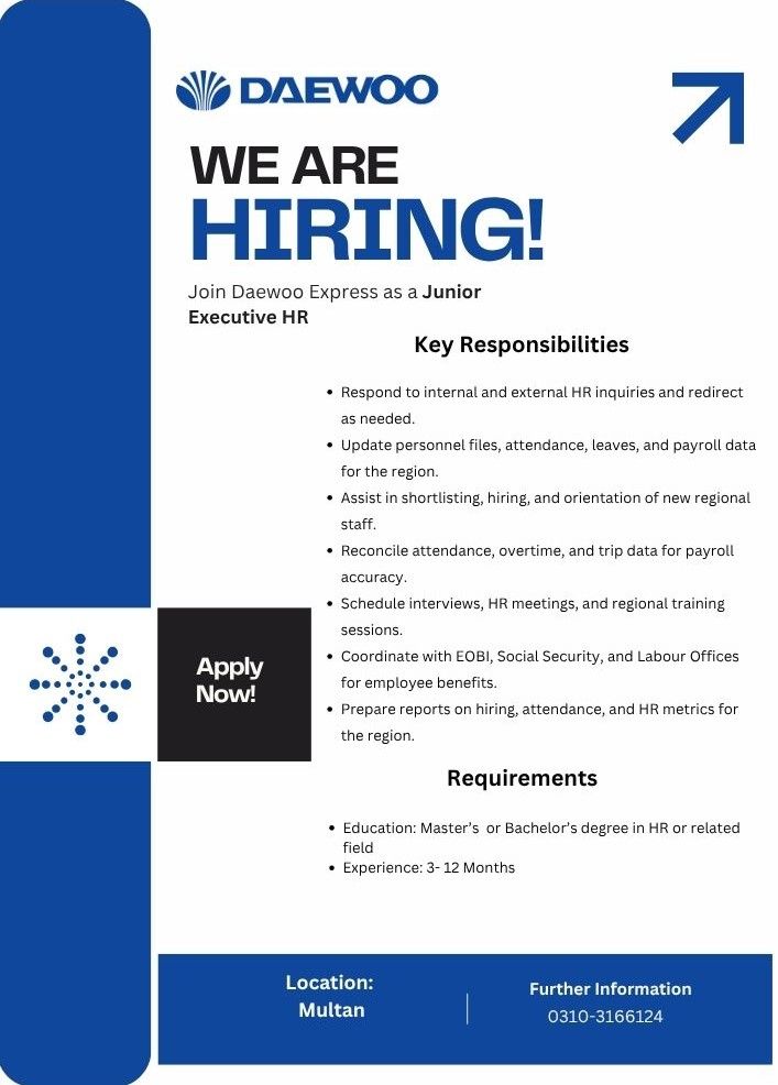 Daewoo Express Jobs July 2025 3
