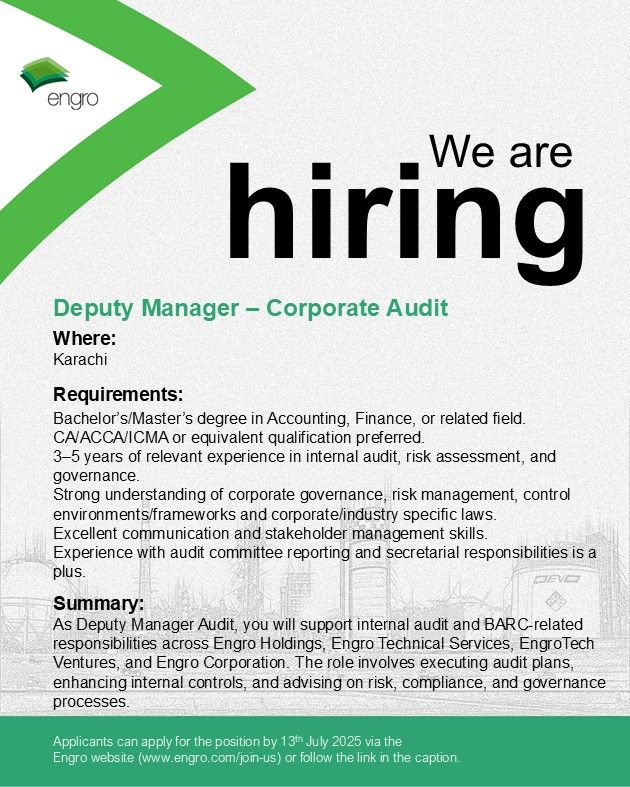 Engro Corporation Limited Jobs July 2025 1