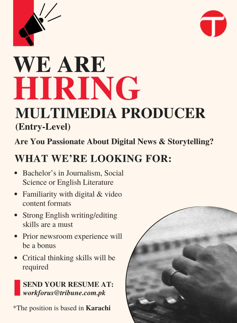 The Express Tribune Jobs Multimedia Producer 1